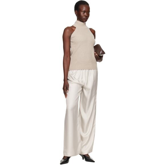 Lisa Yang Freya Organic Cashmere Turtleneck Tank Top - 0 Beige - Picture 4 of 5